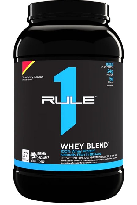 Photos - Vitamins & Minerals Rule One R1 Whey Blend, Strawberry Banana - 905g PBW-P47095 