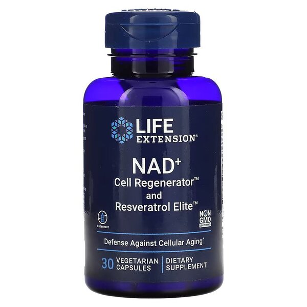 Photos - Vitamins & Minerals Life Extension NAD+ Cell Regenerator & Resveratrol Elite - 30 vcaps PBW-P4 