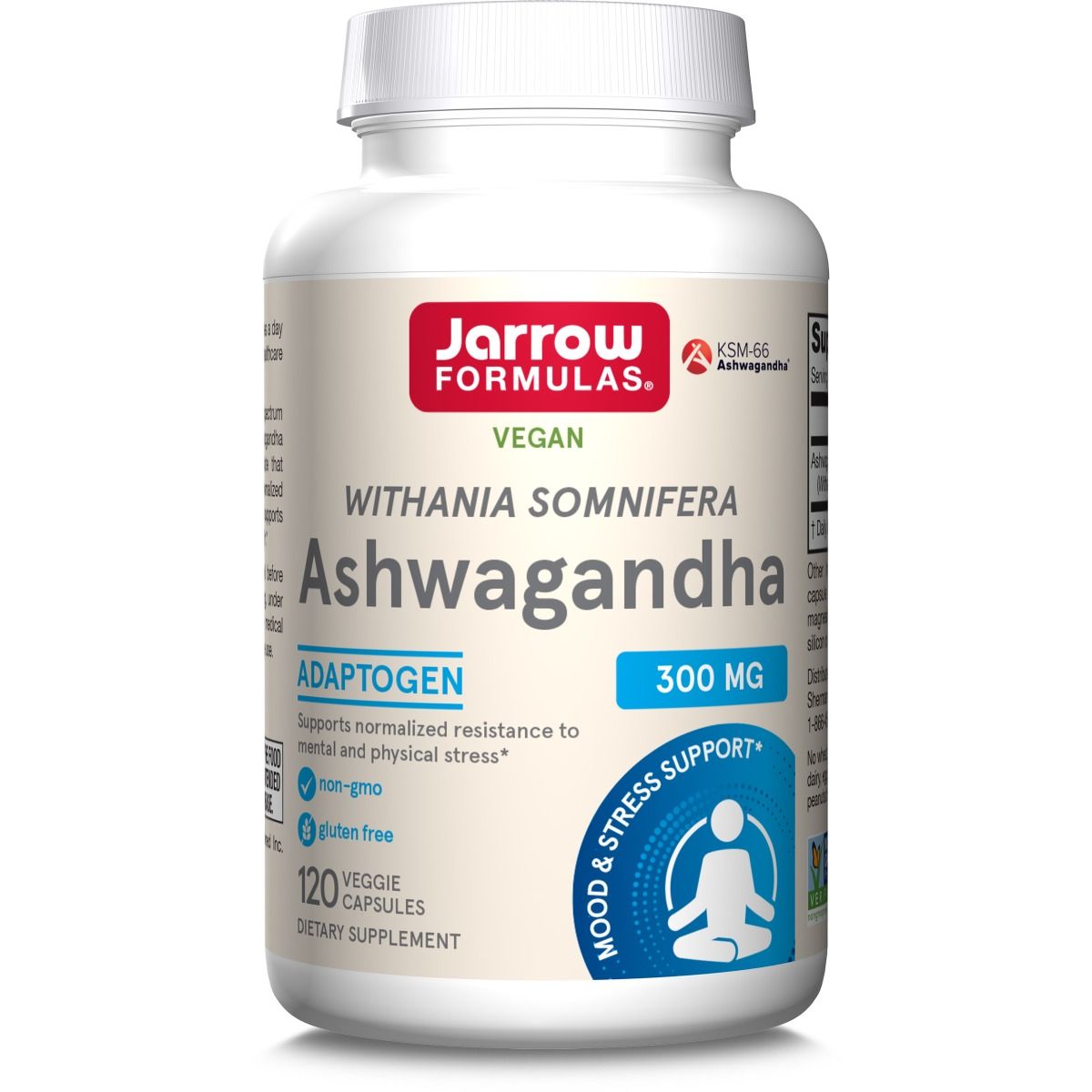 Photos - Vitamins & Minerals Jarrow Formulas Ashwagandha 300mg 120 Veggie Capsules PBW-P28352 
