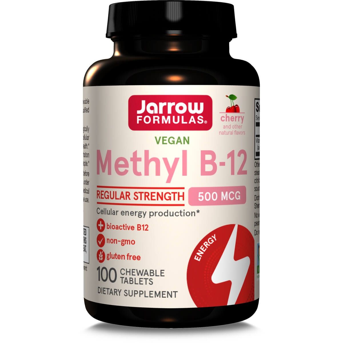 Photos - Vitamins & Minerals Jarrow Formulas Vitamin Methyl B-12 500mcg 100 Cherry Chewable Tablets PBW 