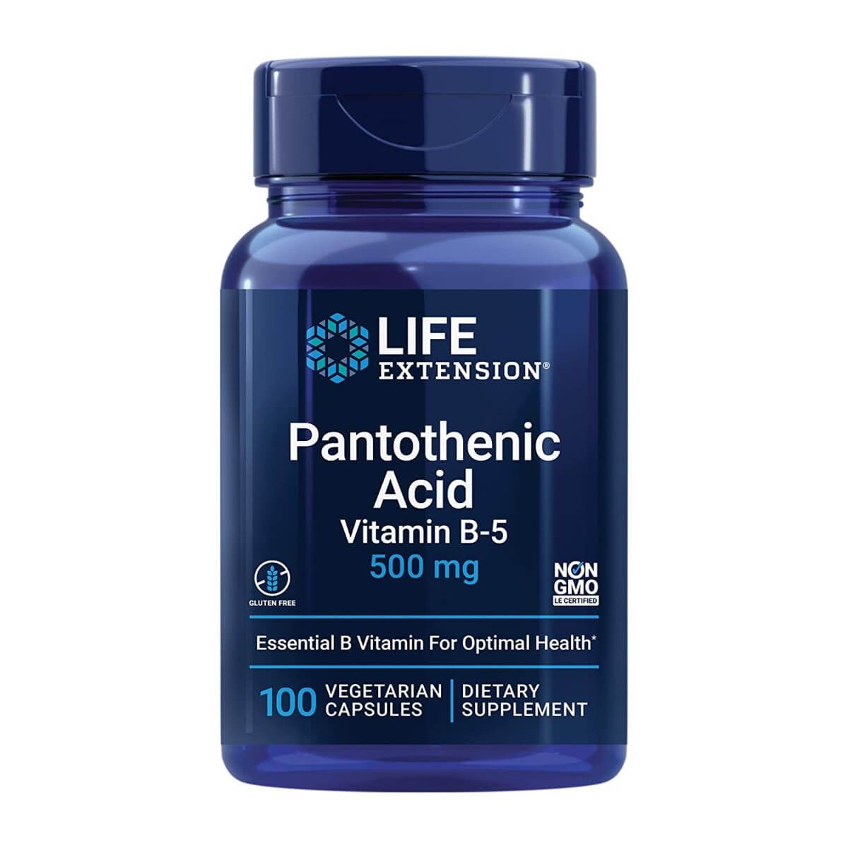Photos - Vitamins & Minerals Life Extension Pantothenic Acid 500 mg 100 Vegetarian Capsules PBW-P34756 