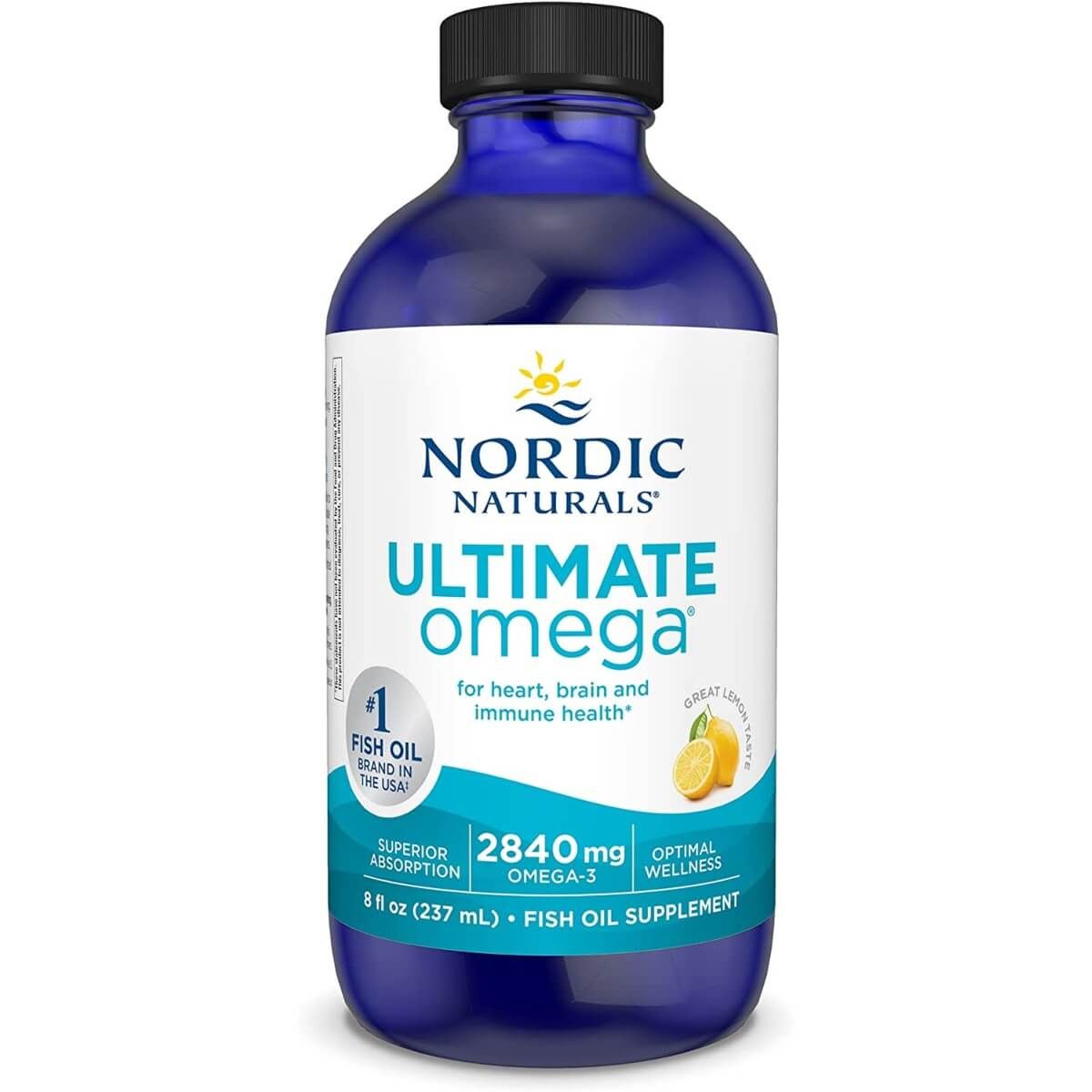 Photos - Vitamins & Minerals Nordic Naturals Ultimate Omega-3 2,840mg Liquid 8 fl oz  PBW-P21652 (Lemon)