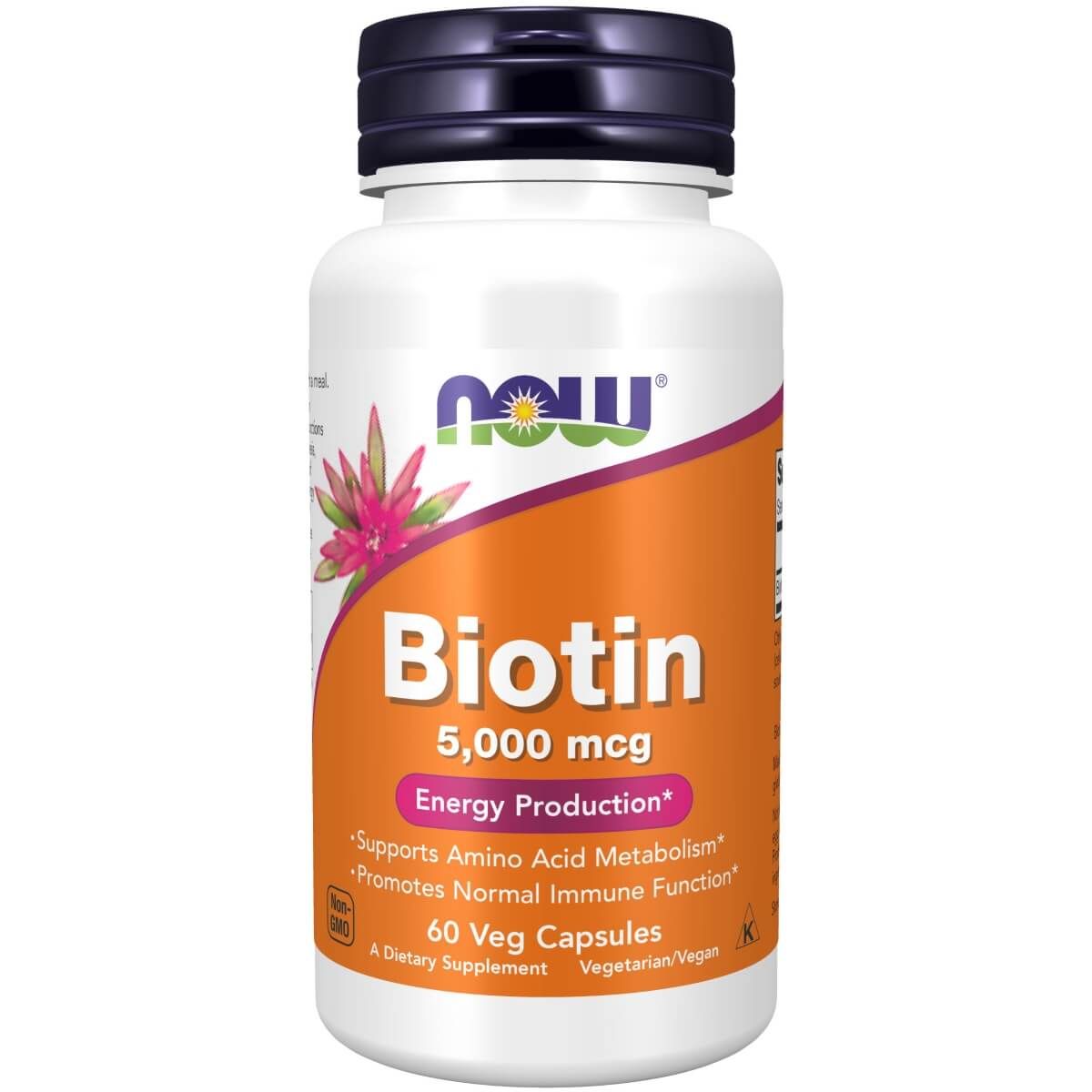 Photos - Vitamins & Minerals Now Foods Biotin 5,000 mcg 60 Veg Capsules PBW-P27063 