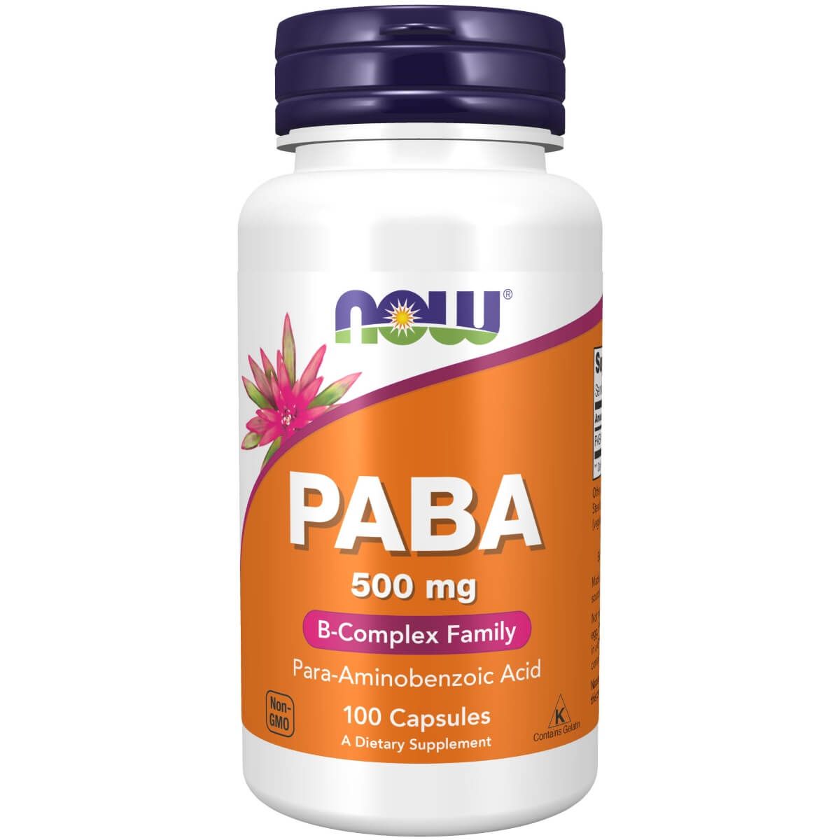 Photos - Vitamins & Minerals Now Foods PABA  500 mg 100 Capsules PBW-P26607 (Para-Aminobenzoic Acid)