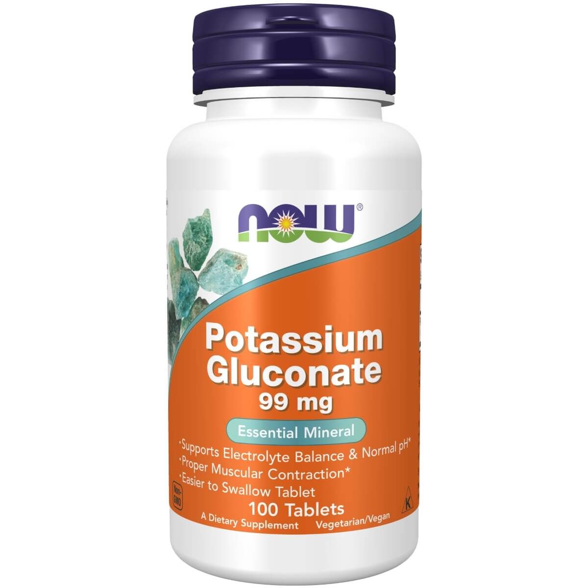 Photos - Vitamins & Minerals Now Foods Potassium Gluconate 99mg 100 Tablets PBW-P27622 