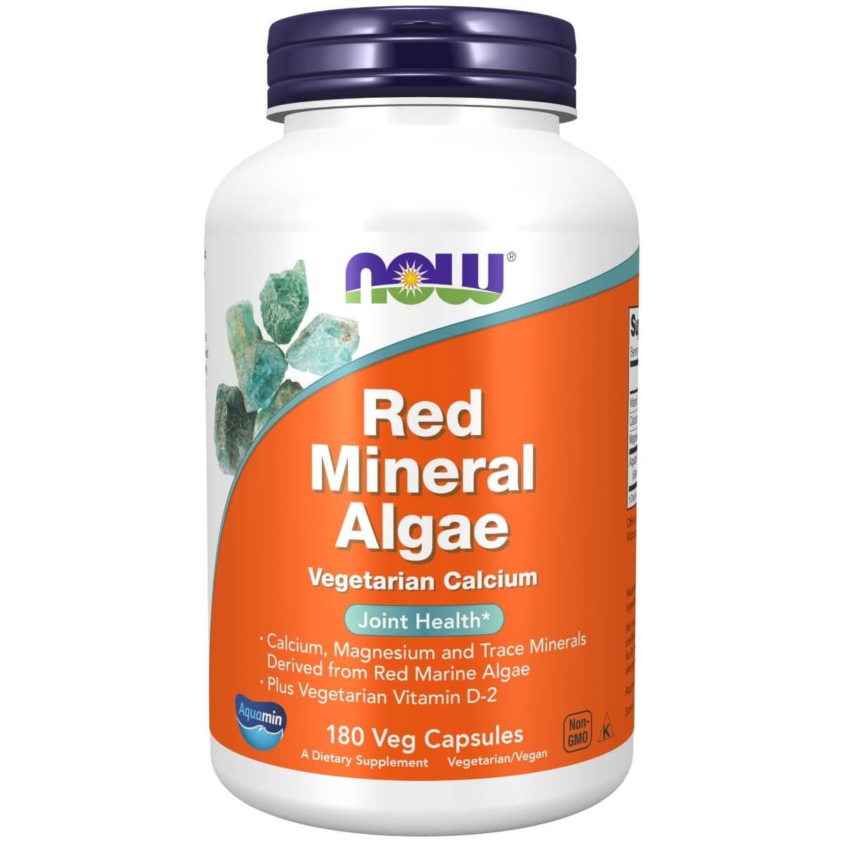 Photos - Vitamins & Minerals Now Foods Red Mineral Algae Plus Vitamin D-2 180 Veg Capsules PBW-P27651 