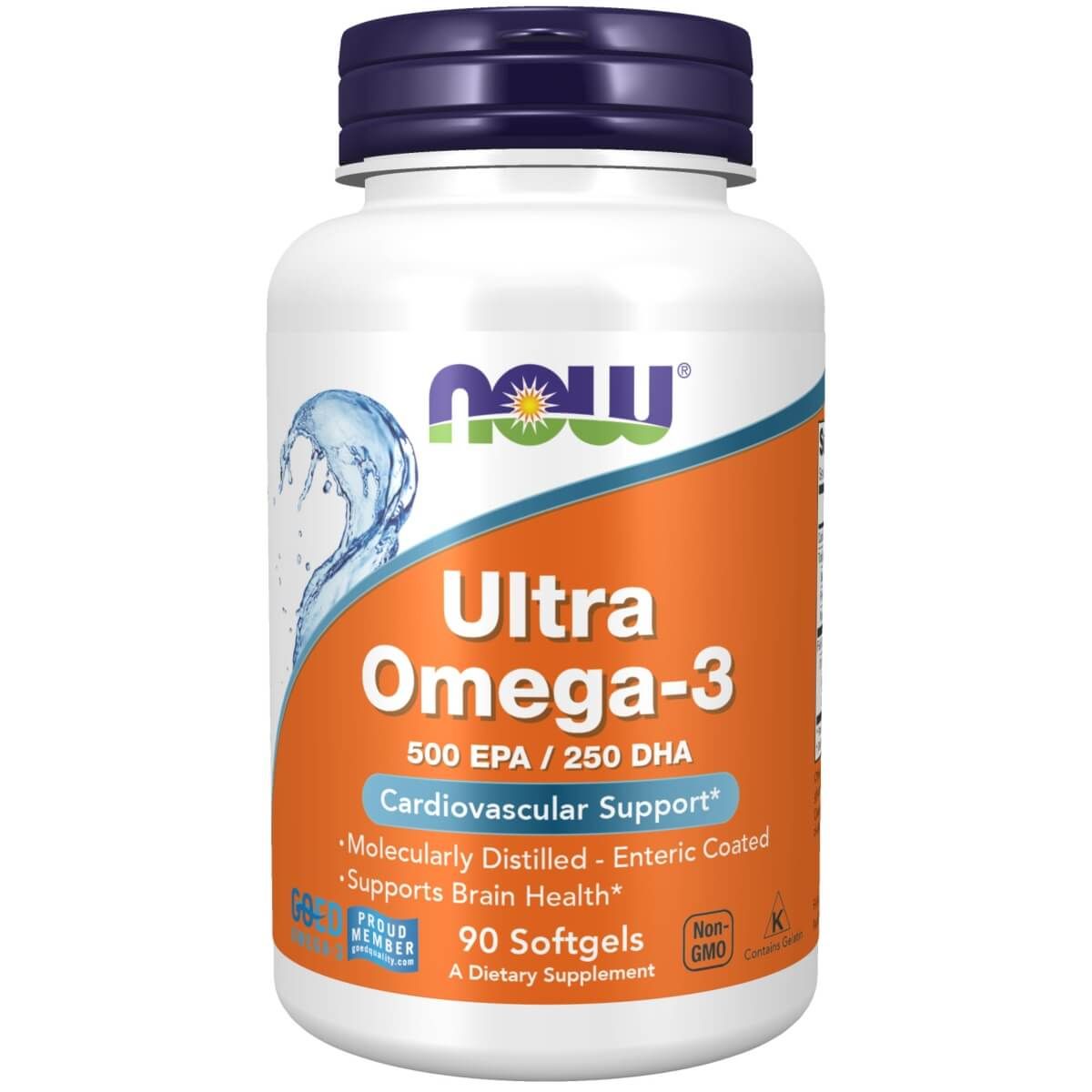 Photos - Vitamins & Minerals Now Foods Ultra Omega-3 Fish Oil 90 Softgels PBW-P4578 