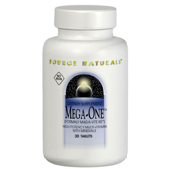 Photos - Vitamins & Minerals Source Naturals Mega-One Multiple  30 Tablets VH-SN-0540 (No Iron)