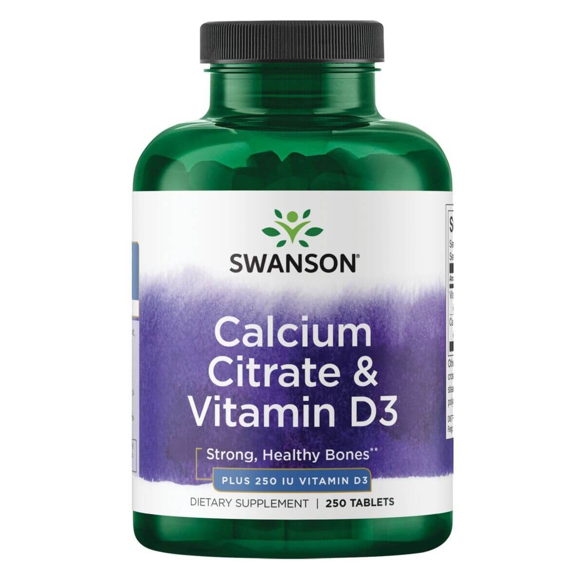 Photos - Vitamins & Minerals Swanson Calcium Citrate & Vitamin D 250 Tablets VH-SWO-0190 