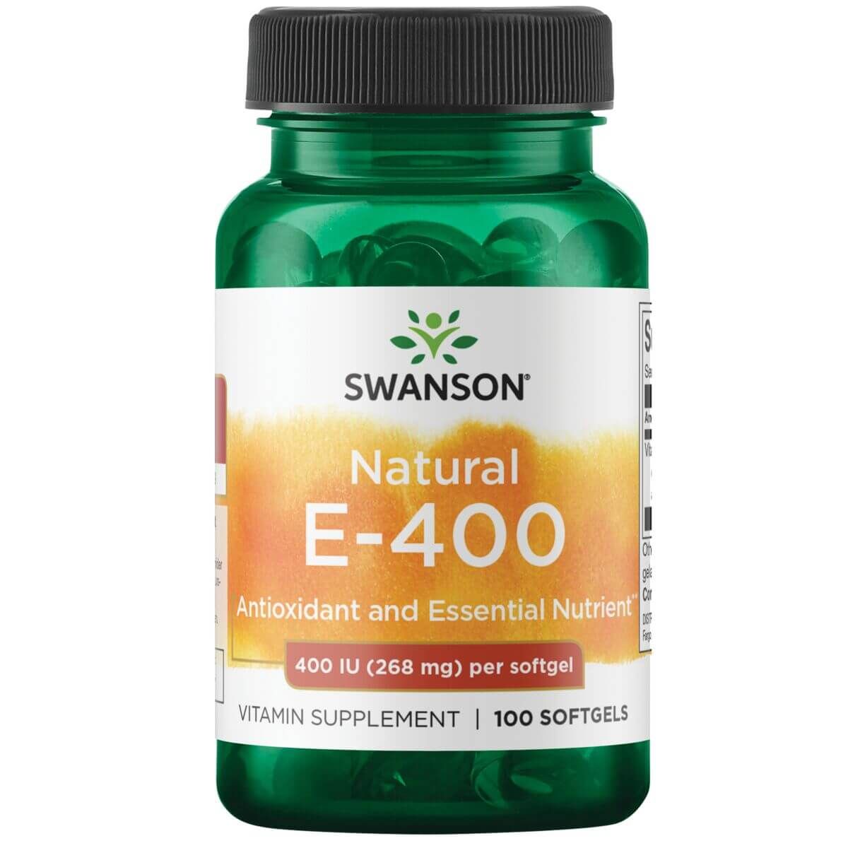 Photos - Vitamins & Minerals Swanson Natural Vitamin E Natural 400iu  100 Softgels PBW-P31504 (268 mg)