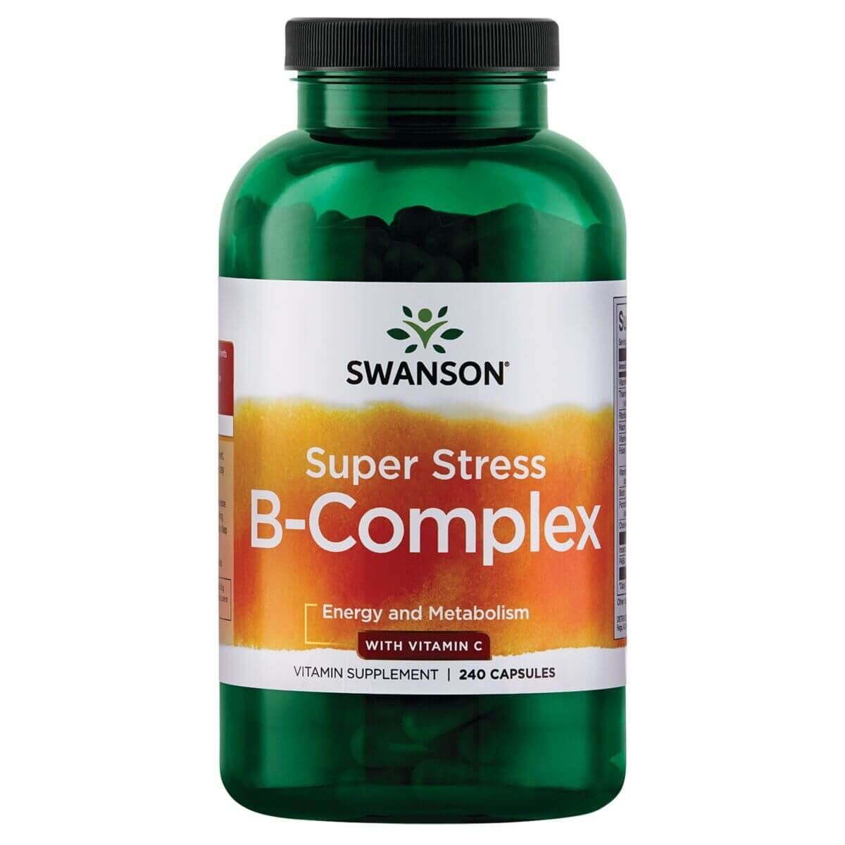 Photos - Vitamins & Minerals Swanson Super Stress B-Complex with Vitamin C 240 Capsules PBW-P42300 