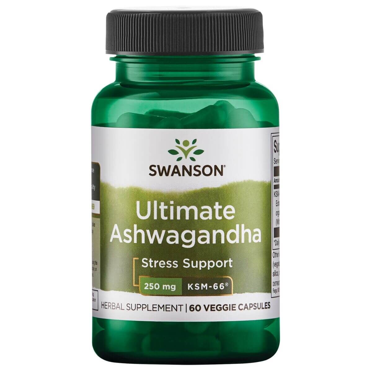 Photos - Vitamins & Minerals Swanson Ultimate Ashwagandha KSM-66 250 mg 60 Vegetarian Capsules SO34 