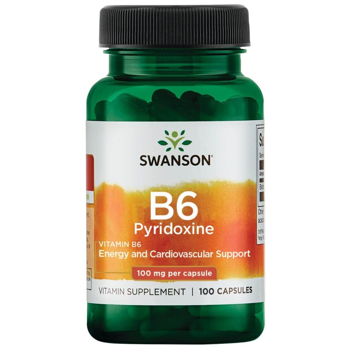 Photos - Vitamins & Minerals Swanson Vitamin B6 Pyridoxine 100mg 100 Capsules PBW-P33273 