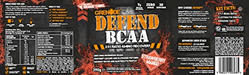 Photos - Vitamins & Minerals Grenade Defend BCAA Powder Strawberry Mango 390 g (7 g BCAA's Per Serving 
