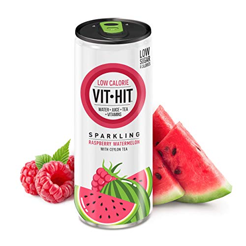 Photos - Vitamins & Minerals Vit-Hit Sparkling - Raspberry Watermelon Ceylon Tea Vitamin Drink (330ml x