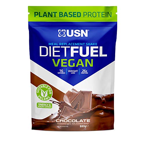 Photos - Vitamins & Minerals USN Diet Fuel Vegan Chocolate 880g: Dairy Free Vegan Meal Replacement Shak 