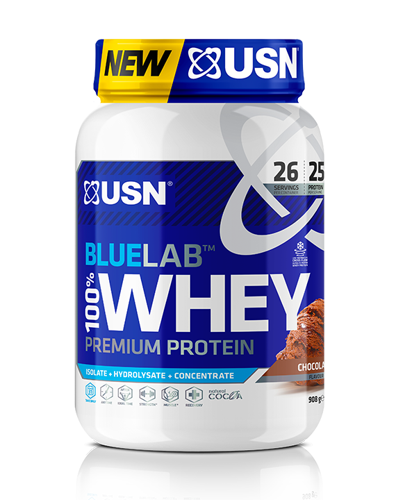 Photos - Vitamins & Minerals USN BlueLab Whey Protein Powder 908g, Chocolate USN162 
