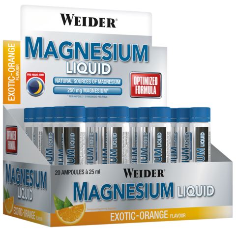 Photos - Vitamins & Minerals Weider Magnesium Liquid, Exotic-Orange - 20 x 25 ml. PBW-P22266 