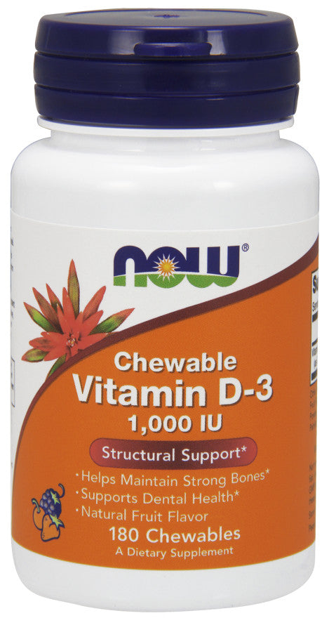 Photos - Vitamins & Minerals Now Foods Vitamin D-3, 1000 IU  - 180 chewables PBW-P27747 (Chewable)