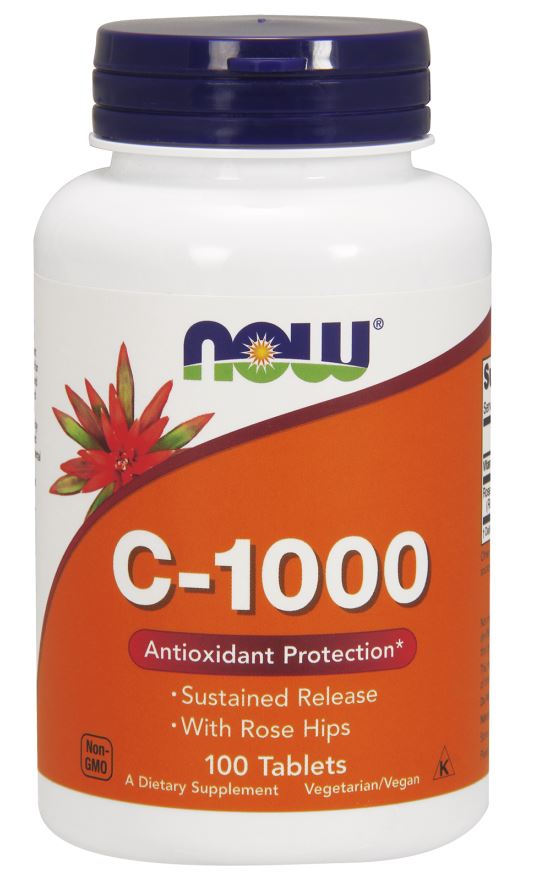 Photos - Vitamins & Minerals Now Foods Vitamin C-1000 with Rose Hips - Sustained Release - 100 tabs PBW 