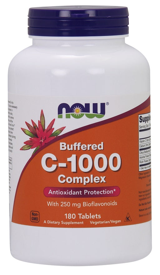Photos - Vitamins & Minerals Now Foods Vitamin C-1000 Complex - Buffered with 250mg Bioflavonoids - 180 