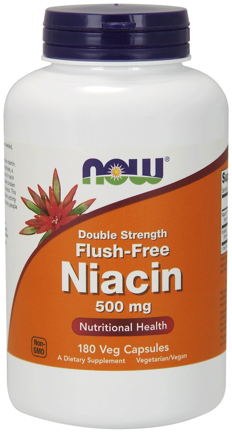 Photos - Vitamins & Minerals Now Foods Niacin Flush-Free, 500mg  - 180 vcaps PBW-P2453 (Double Strength)