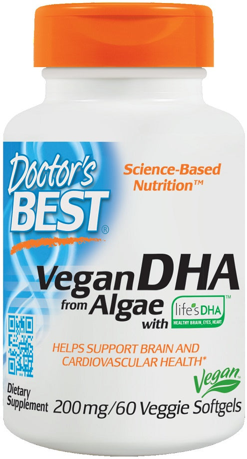 Photos - Vitamins & Minerals Doctors Best Doctor's Best Vegan DHA from Algae, 200mg - 60 veggie softgels PBW-P30663 