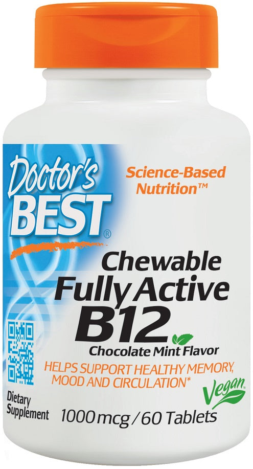 Photos - Vitamins & Minerals Doctors Best Doctor's Best Chewable Fully Active B12, 1000mcg - 60 tabs PBW-P30639 