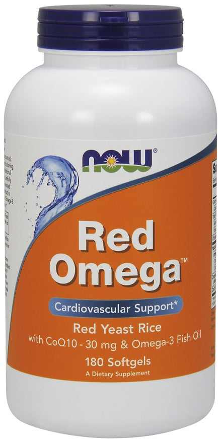Photos - Vitamins & Minerals Now Foods Red Omega  - 180 softgels PBW-P867 (Red Yeast Rice)