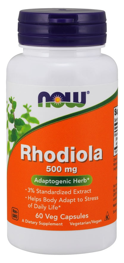 Photos - Vitamins & Minerals Now Foods Rhodiola, 500mg - 60 vcaps PBW-P28632 