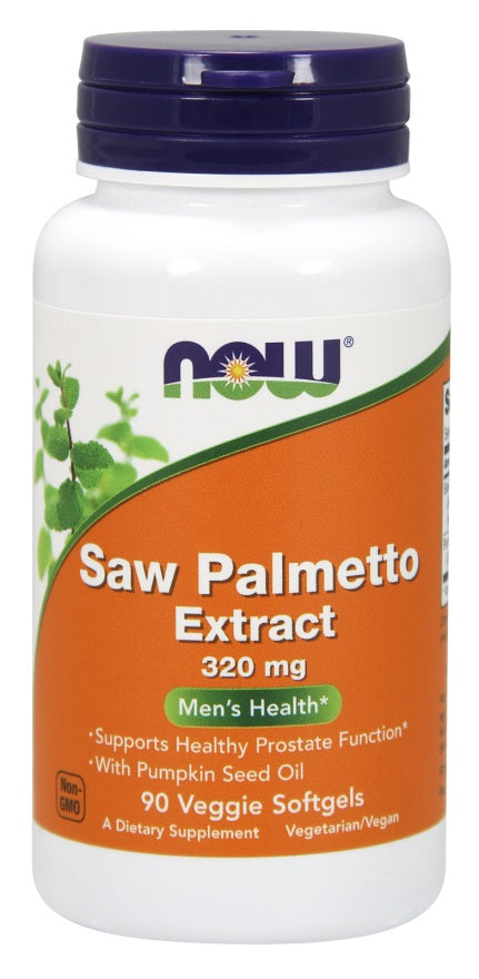 Photos - Vitamins & Minerals Now Foods Saw Palmetto Extract with Pumpkin Seed Oil, 320mg - 90 veggie so 