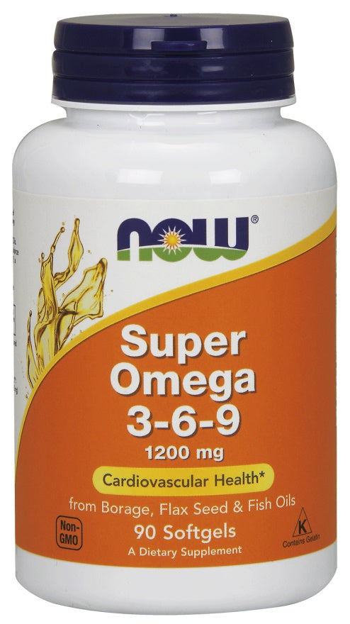 Photos - Vitamins & Minerals Now Foods Super Omega 3-6-9, 1200mg - 90 softgels PBW-P27710 