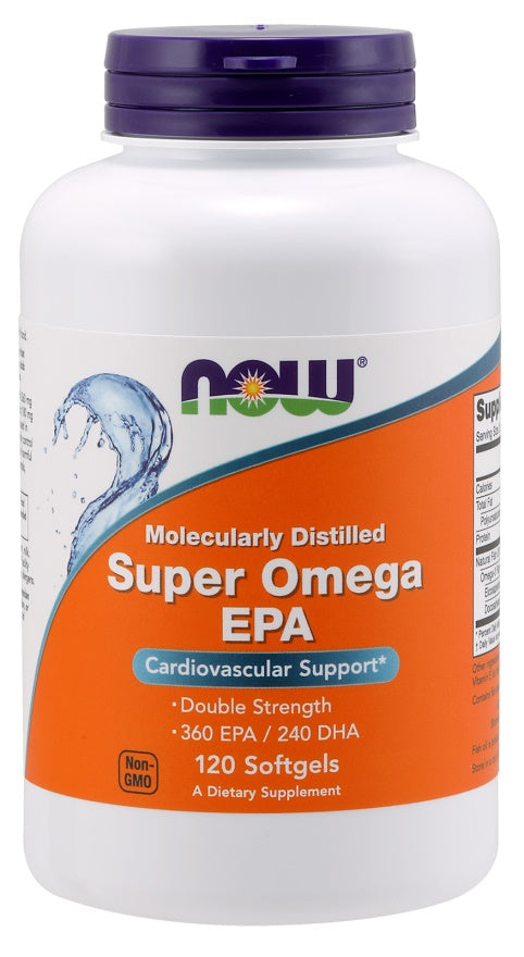 Photos - Vitamins & Minerals Now Foods Super Omega EPA Molecularly Distilled - 120 softgels PBW-P3391 