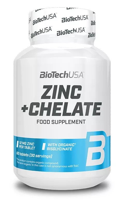 Photos - Vitamins & Minerals BioTech BioTechUSA Zinc + Chelate - 60 tablets PBW-P40322 
