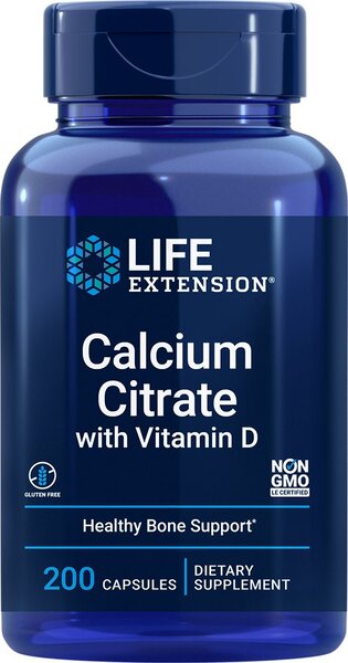 Photos - Vitamins & Minerals Life Extension Calcium Citrate with Vitamin D - 200 vcaps PBW-P34875 