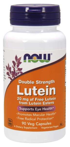 Photos - Vitamins & Minerals Now Foods Lutein, 20mg Double Strength - 90 vcaps PBW-P41173 