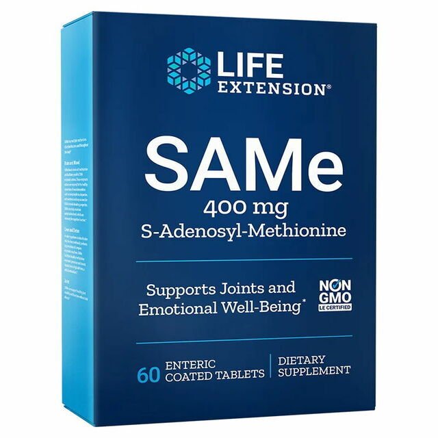 Photos - Vitamins & Minerals Life Extension SAMe S-Adenosyl-Methionine, 400mg - 60 enteric coated tabs 