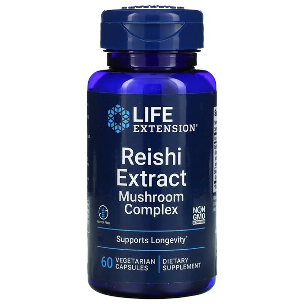 Photos - Vitamins & Minerals Life Extension Reishi Extract Mushroom Complex - 60 vcaps PBW-P35770 