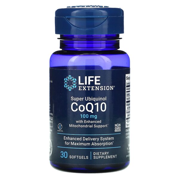 Photos - Vitamins & Minerals Life Extension Super Ubiquinol CoQ10 with Enhanced Mitochondrial Support, 