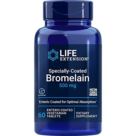 Photos - Vitamins & Minerals Life Extension Specially-Coated Bromelain, 500mg - 60 enteric coated veget 