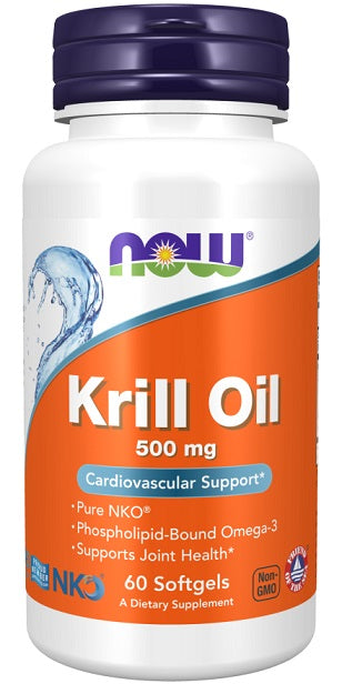 Photos - Vitamins & Minerals Now Foods Krill Oil, 500mg - 60 softgels PBW-P26336 