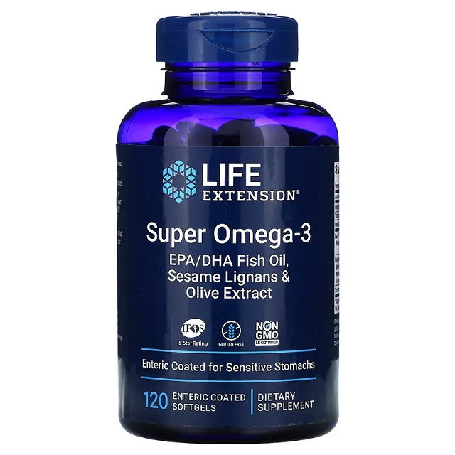 Photos - Vitamins & Minerals Life Extension Super Omega-3 EPA/DHA with Sesame Lignans & Olive Extract  