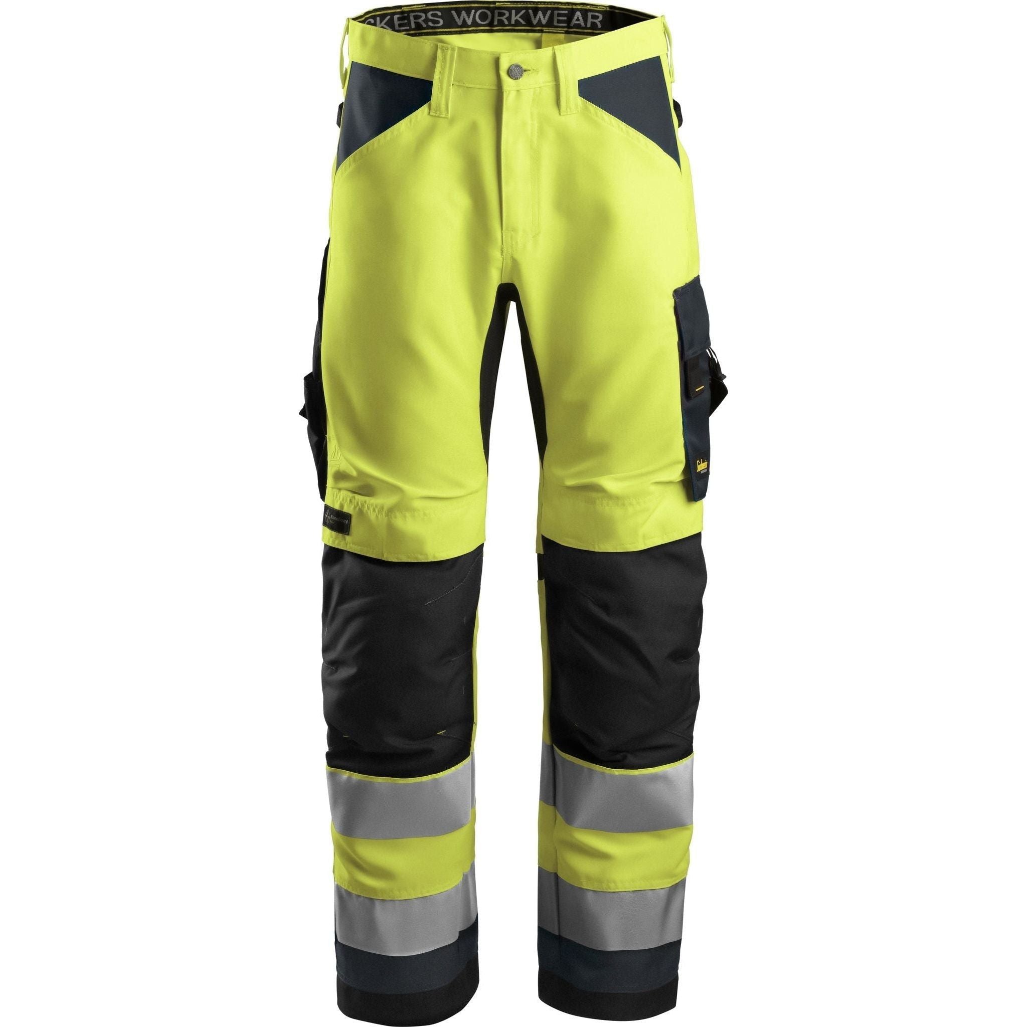 Snickers Allroundwork Bukser Hi Vis Klasse 2 Gul/koksgrå 6331
