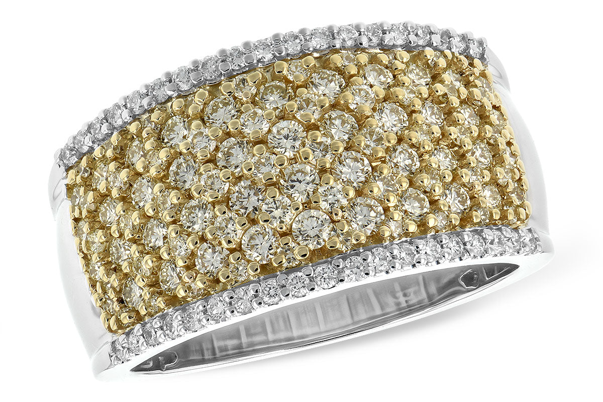 W2251 14k Canary and White Diamond Ring