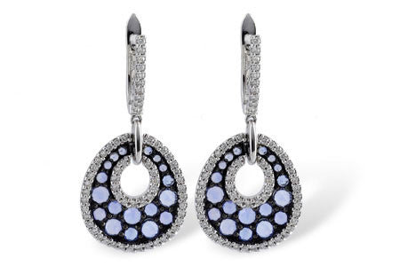 E1666 1.25ct Sapphire and Diamond Earrings