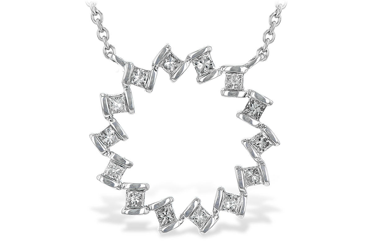 X20240 14k White Gold Diamond Necklace