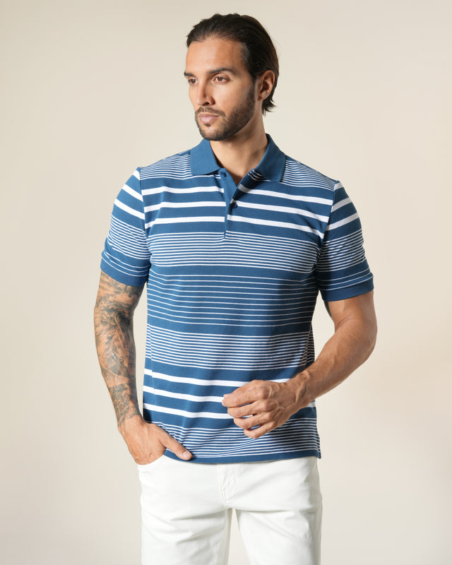Picture of Striped Cotton Polo Shirt