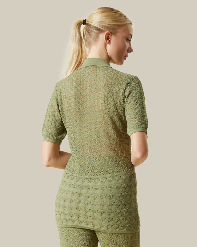 Picture of Knitted Broderie Anglaise Top