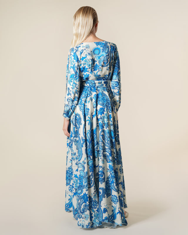 Picture of Paisley Print Wrap Maxi Dress