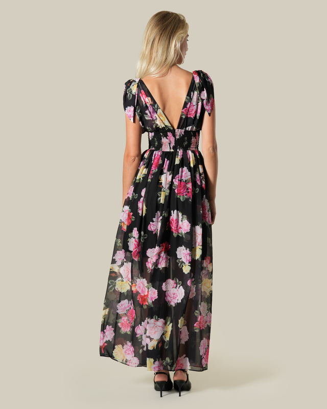 Picture of Floral Sheer Effect Maxi Dress